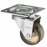 Колесо поворотное D-35мм коричневое на площадке, 25кг