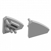 GLAX Заглушка треугольная без отверстия для профиля PA-GLAXNKKT-AL, серая